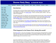 Tablet Screenshot of donnerpartydiary.com